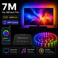WACUAAO HDMI 2.1 TV Sync Box Backlight Kit for Immersive Home Theater 4K 120Hz RGBIC for 40-85 inch TV PS5 Xbox Dolby Vision