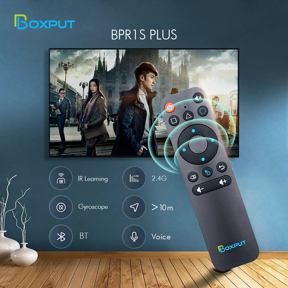 BOXPUT BPR1S Plus Bluetooth 5.0 Wireless Air Mouse IR Learni