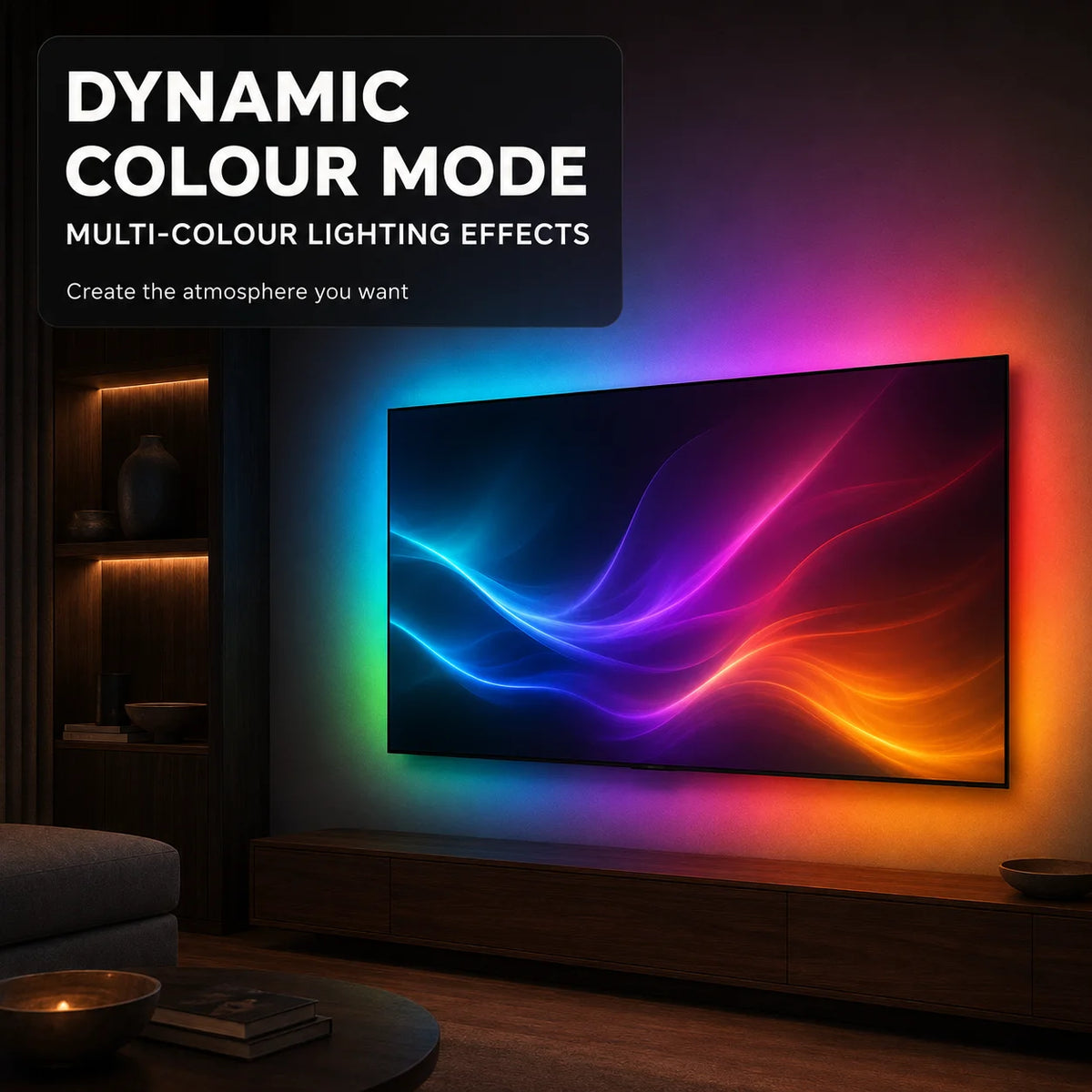 4K HDMI Sync Box TV Backlight RGBIC Ambient LED Strip Light 