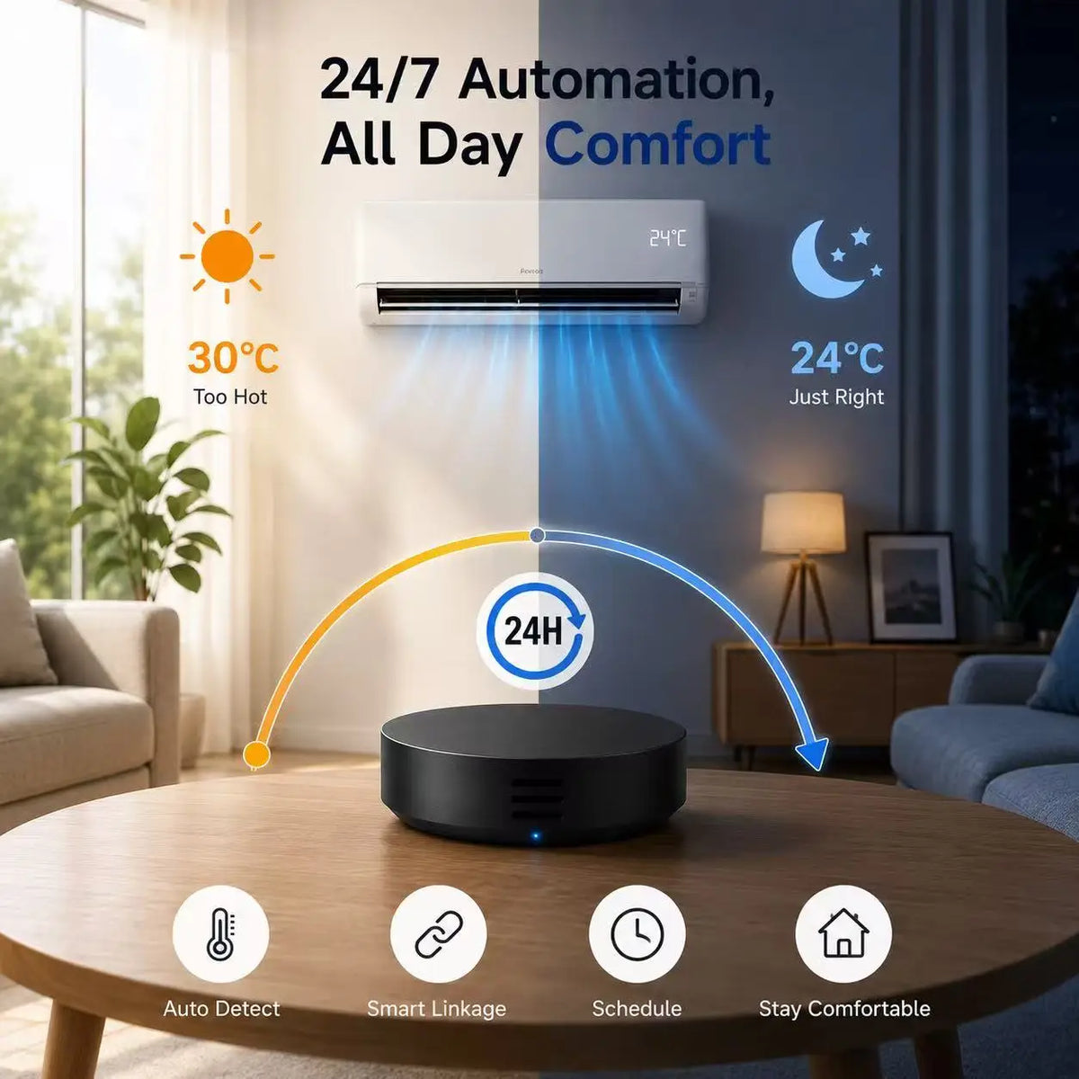 Tuya Smart Universal IR Remote With Temperature Humidity Sen