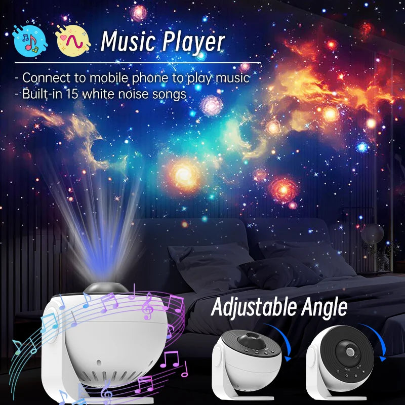 Star Projector Galaxy Night Light HD Lmage Disc Upgraded Pla