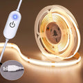 COB Lights LED Strip Touch Dimmer Flexible Diode Tape 5V USB