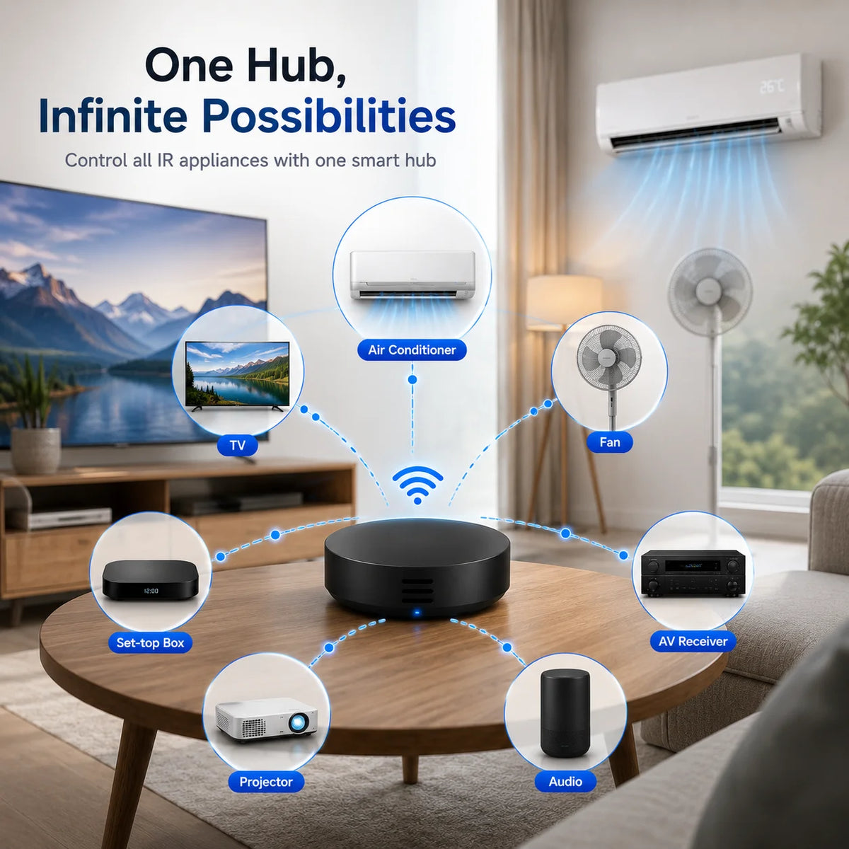 Tuya Smart Universal IR Remote With Temperature Humidity Sen