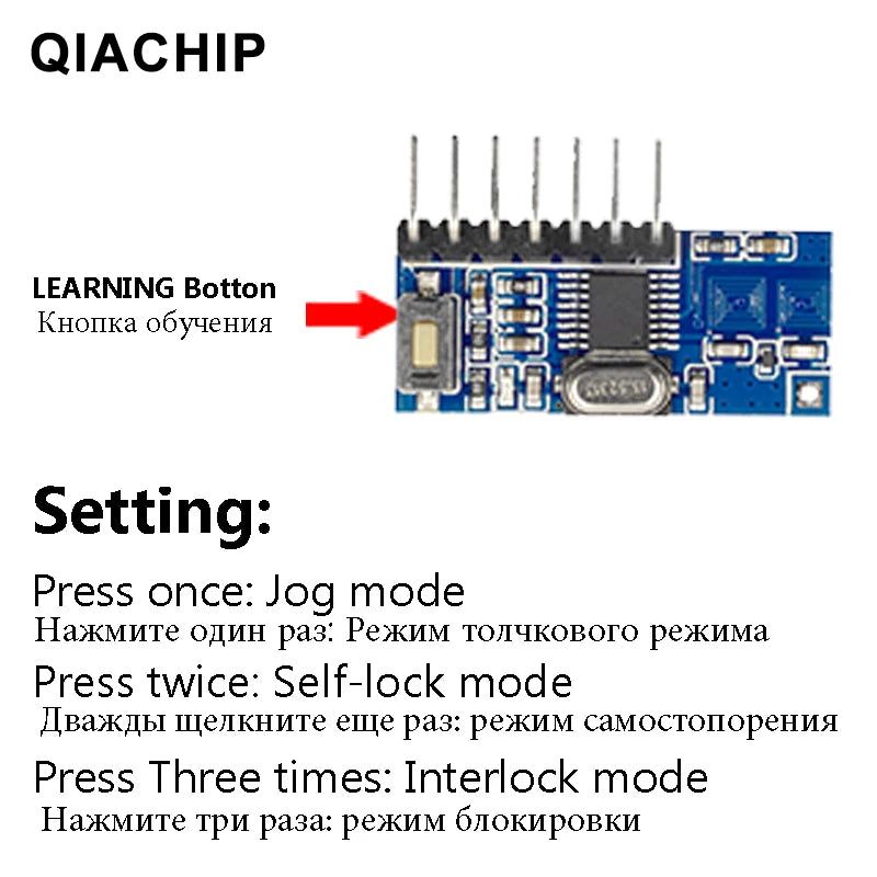 QIACHIP 433mhz Wireless Wide Voltage Coding Transmitter + De
