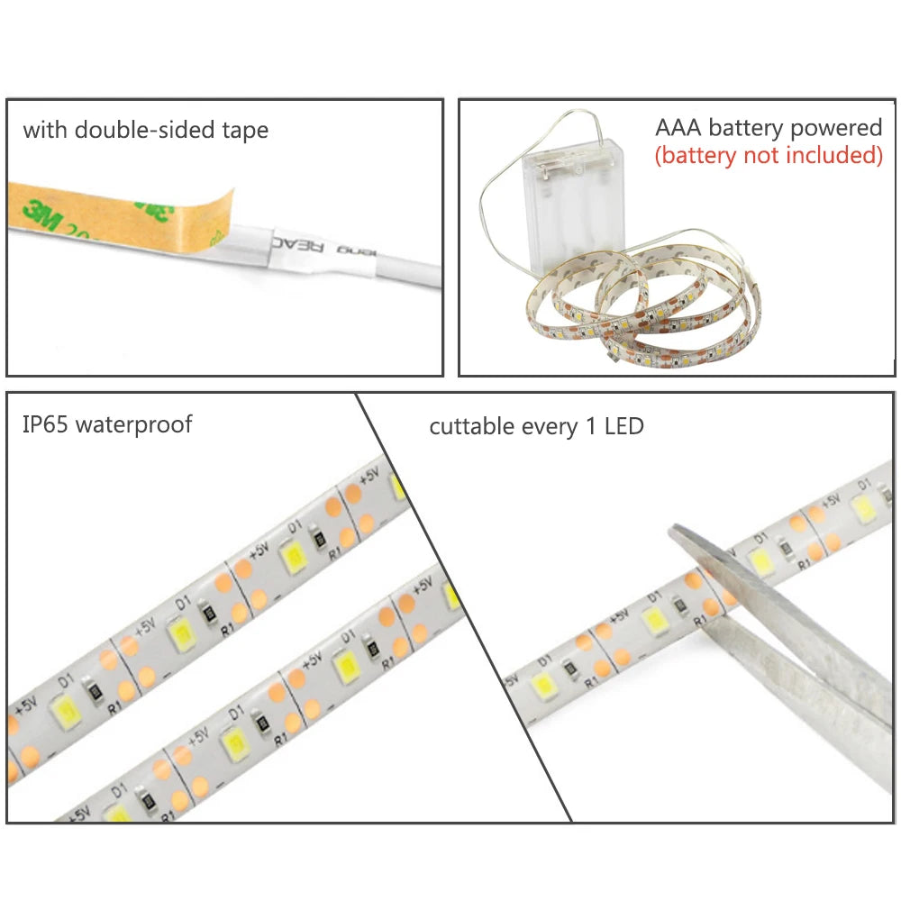 DC 5V LED Strip Light SMD 3528 2835 60Led Flexible LED Ribbo