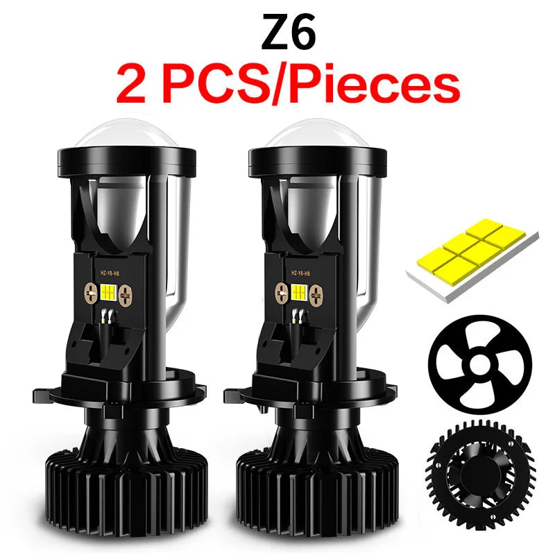 AILEO Canbus 90W/Pair Lamp H4 LED Mini Projector Lens Automobles Bulb 20000LM Conversion Kit Hi/Lo Headlight 4300K 6000K RHD LHD