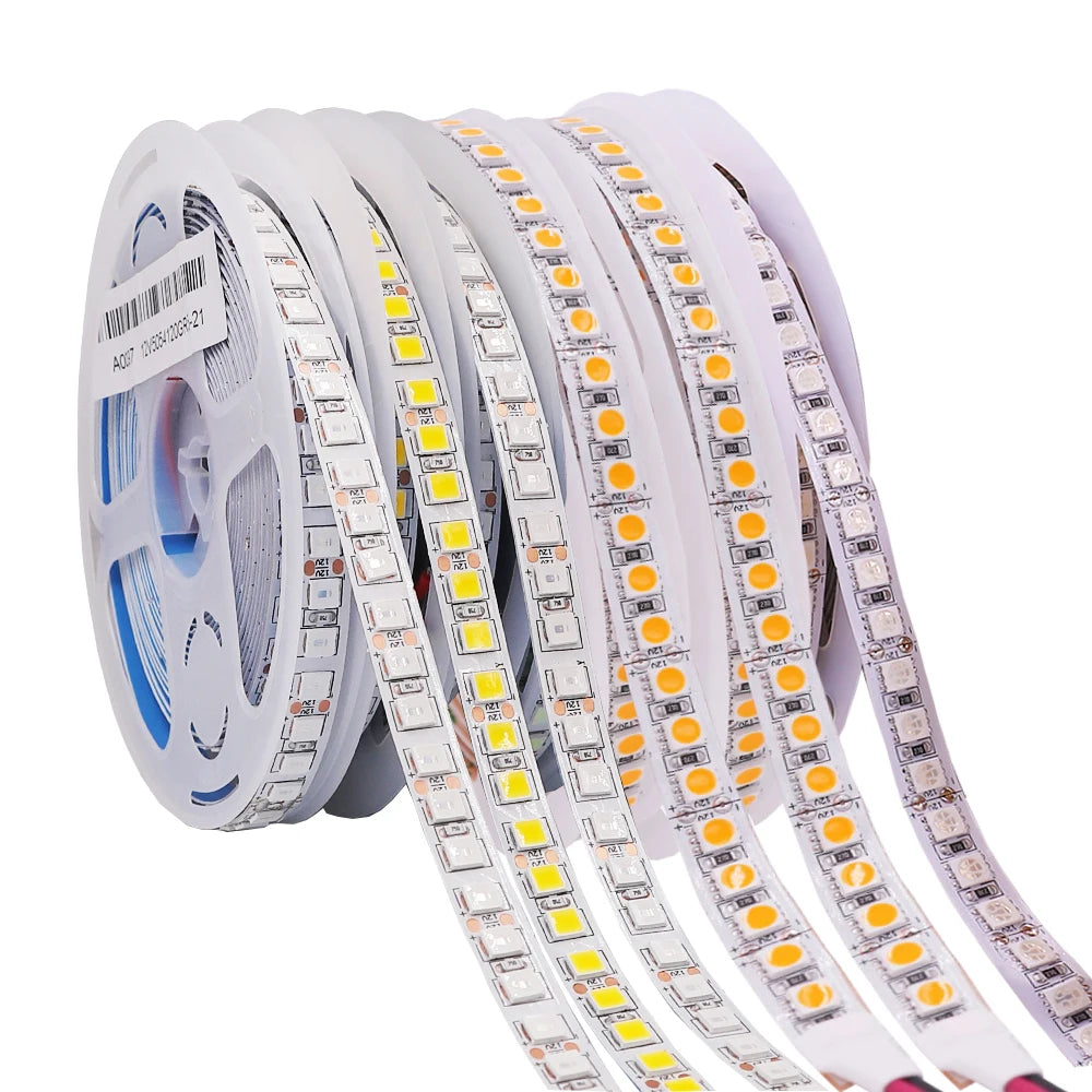 5M LED Strip SMD 5050 5054 LED Tape Waterproof Ribbon Diode 