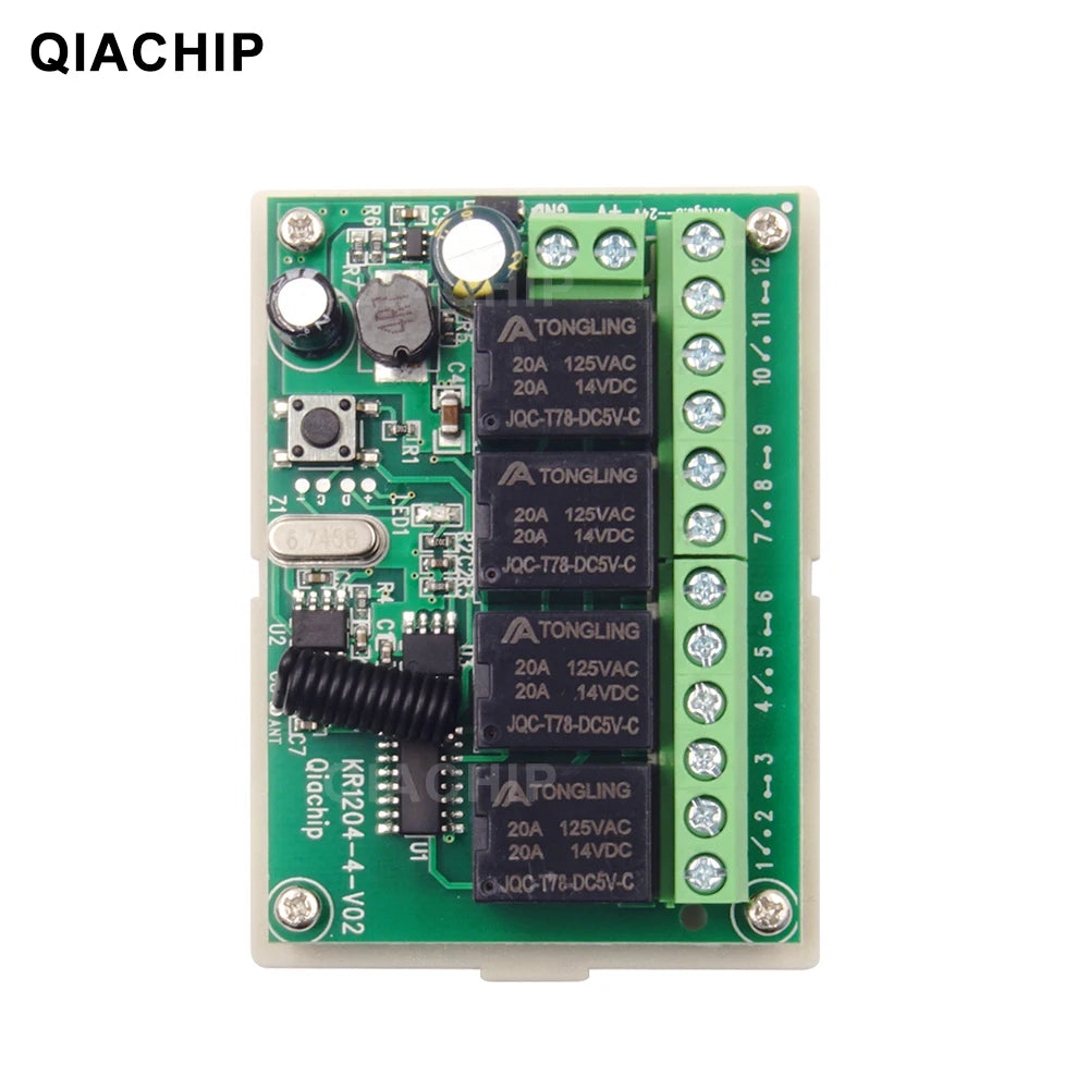 QIACHIP 433Mhz RF Remote Control Circuit Universal Wireless 