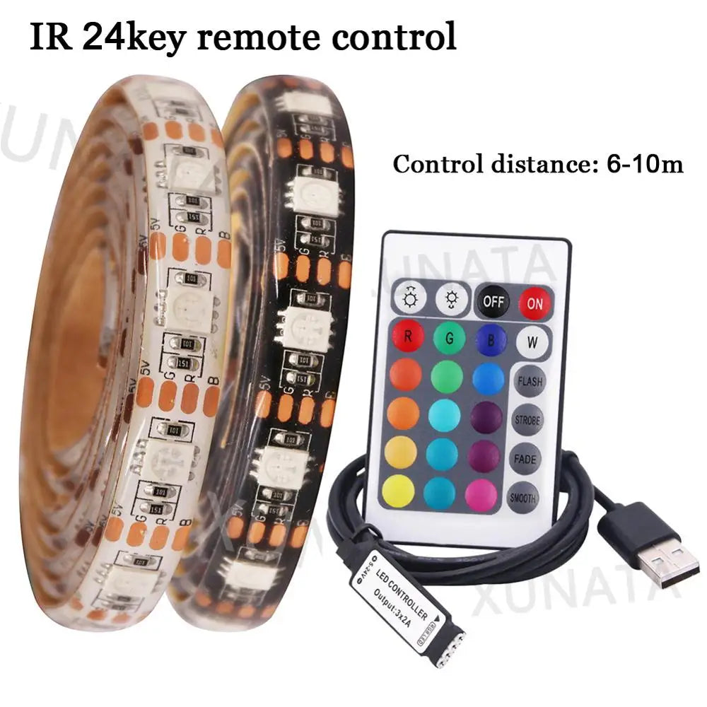 5050 RGB LED Strip Light 5V USB 16Colors Waterproof Flexible