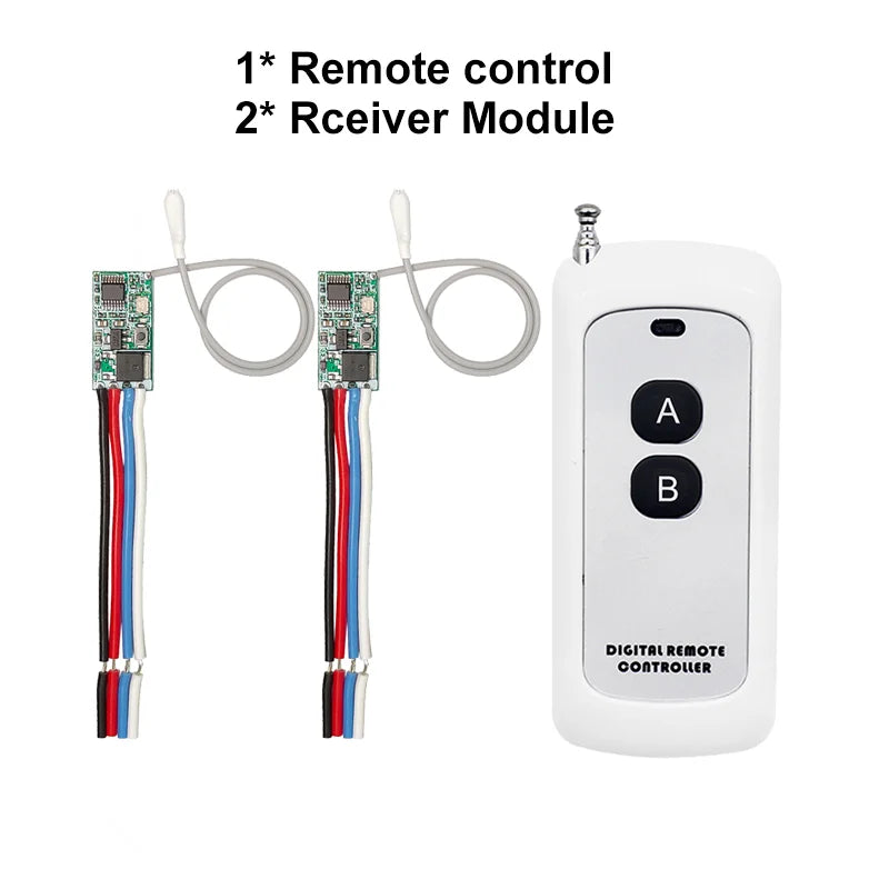 QIACHIP 433MHz Wireless RF Remote Control DC3.6V-24V Mirco S