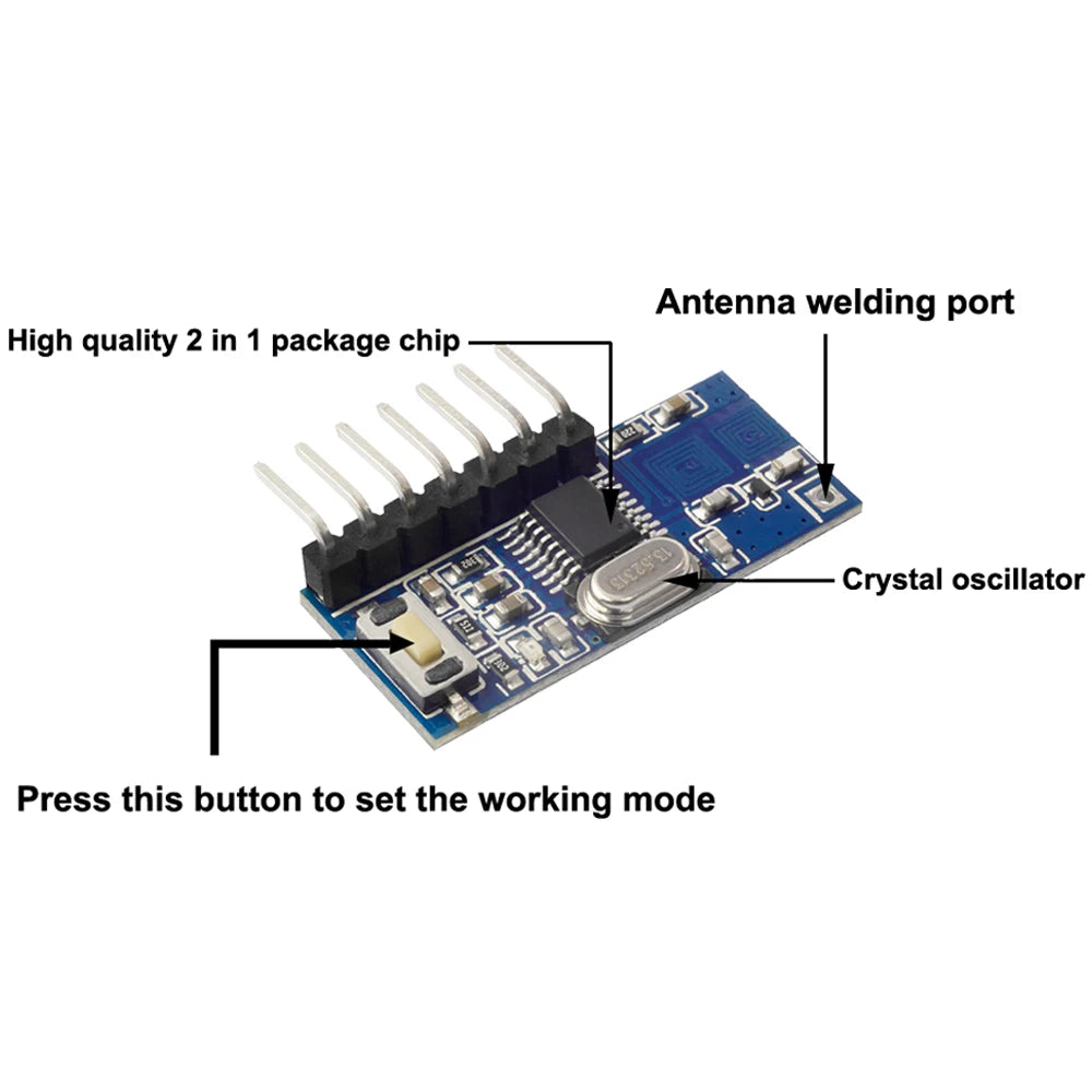 QIACHIP 433mhz Wireless Wide Voltage Coding Transmitter + De