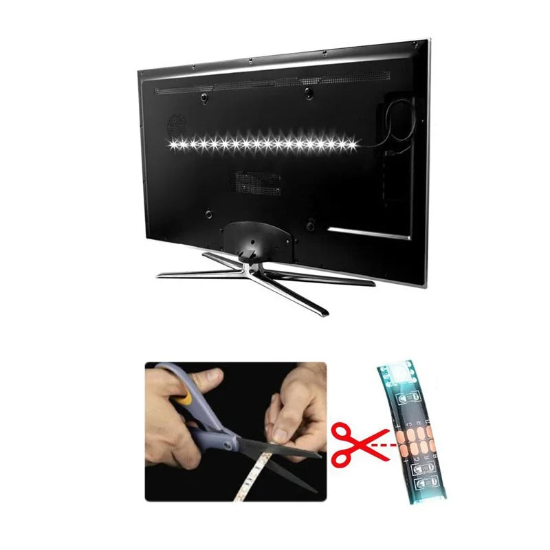 RGB Led Light Strip 5V SMD 5050 5M 150Leds 300Leds Black Whi