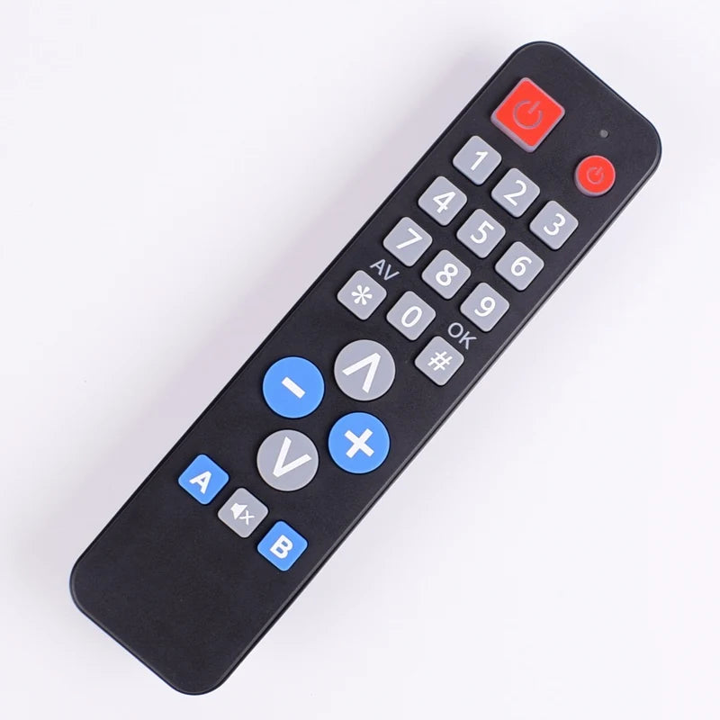 Universal Learn Remote Control 2 in 1 IR Code Copy for TV VCR STB DVD DVB Box Easy to Use Controller for Elderly People