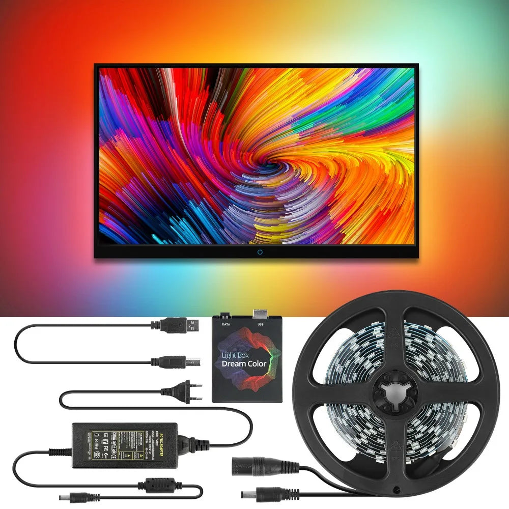 5V WS2812B USB LED Strip light 5050 RGB Dream Color Ambient 