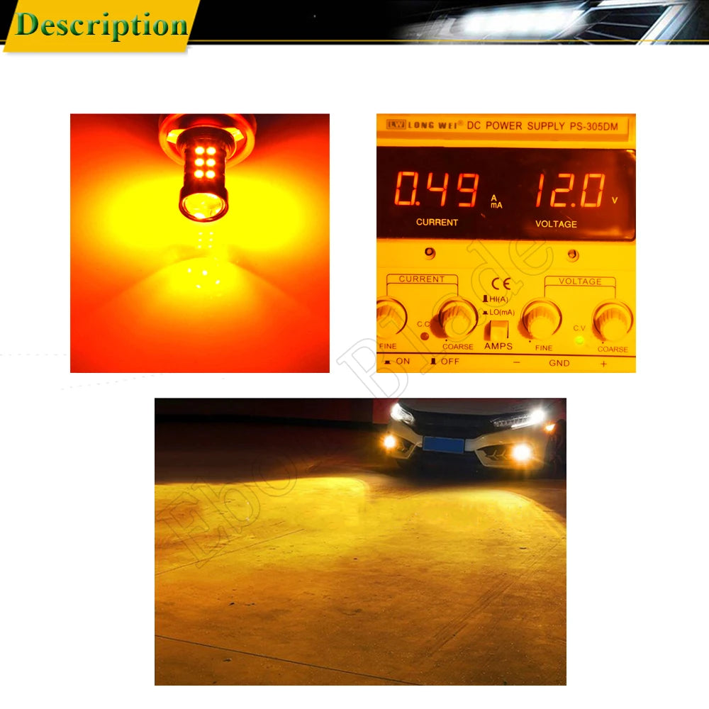 2Pcs Car Led H8 H11 H16JP 3030 30SMD Auto Fog Light Lamp Bul