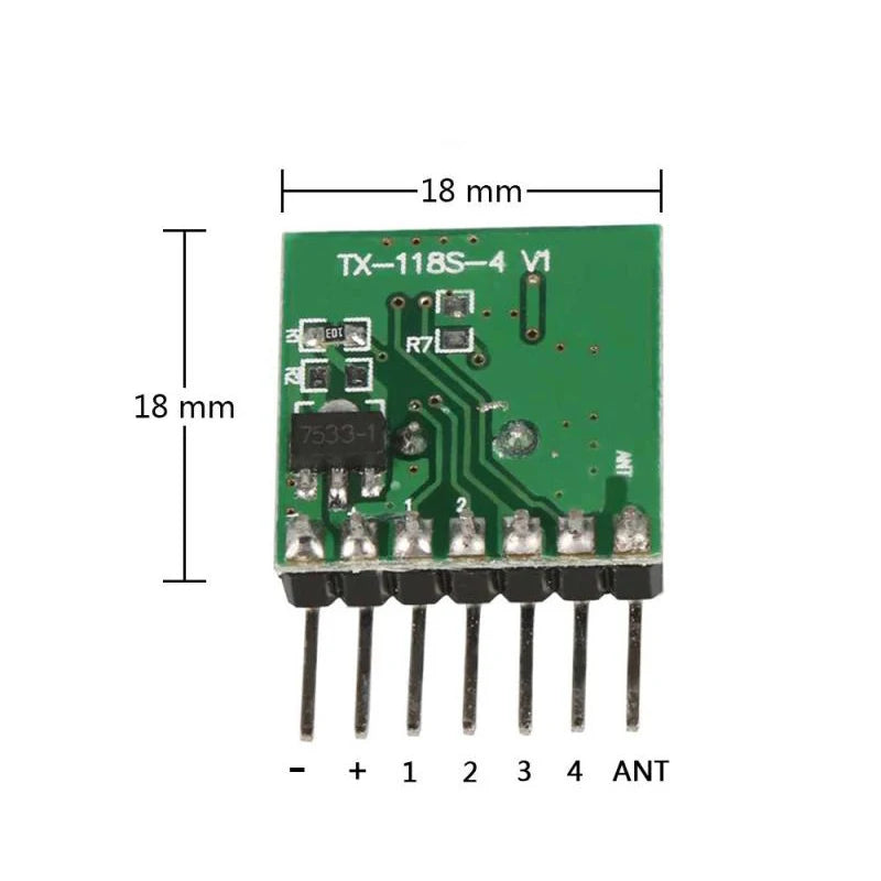 QIACHIP 433mhz Wireless Wide Voltage Coding Transmitter + De