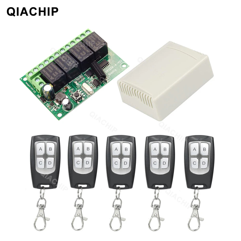 QIACHIP 433Mhz RF Remote Control Circuit Universal Wireless 