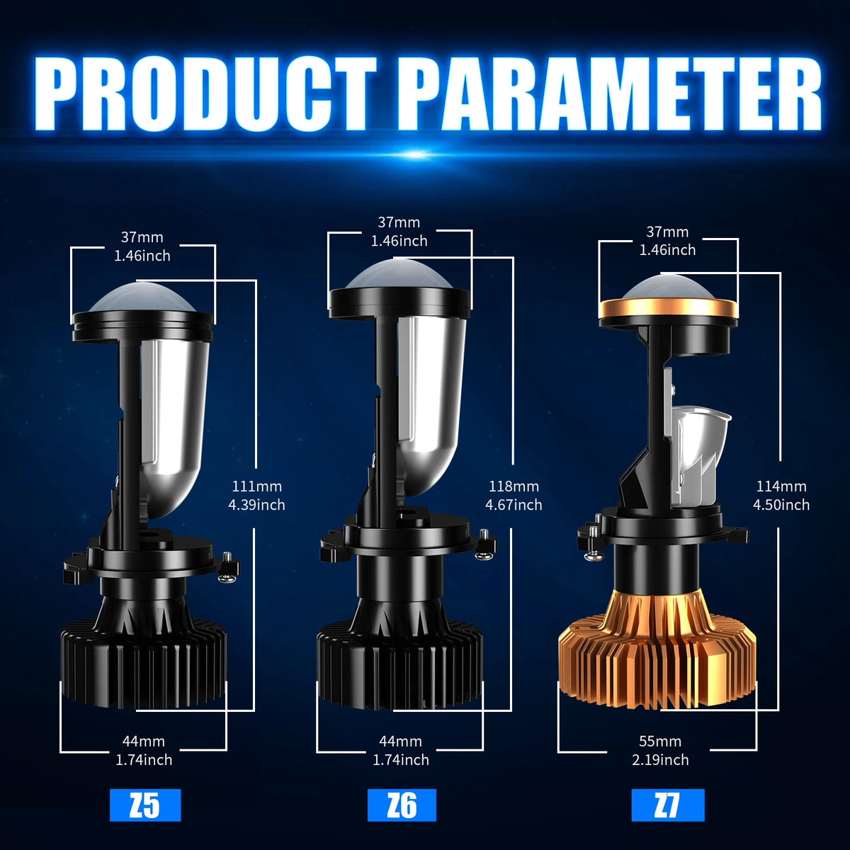 AILEO H4 9003/HB2 Led Canbus Headlight Bulbs 20000LM High/Lo