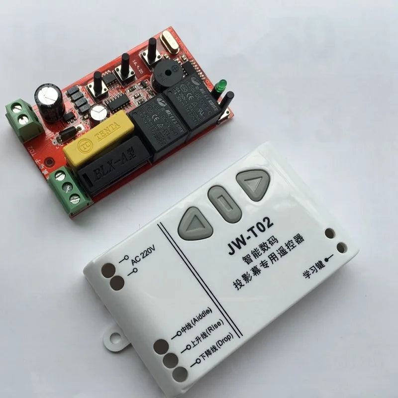 JW-T02 AC 220V Motor Wireless Remote Control Switch UP Down 