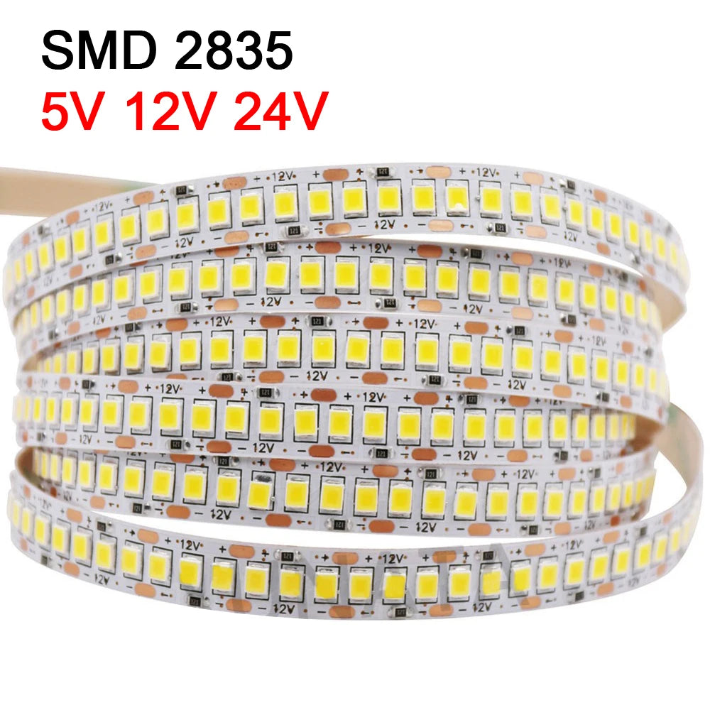 5V 12V 24V 2835 Led Strip 5m 300/600/2400 Pixels Led Tape SM