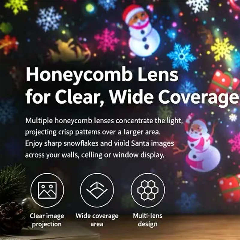 Ocean Kids Night Light LED Christmas Dynamic Snowflake Proje