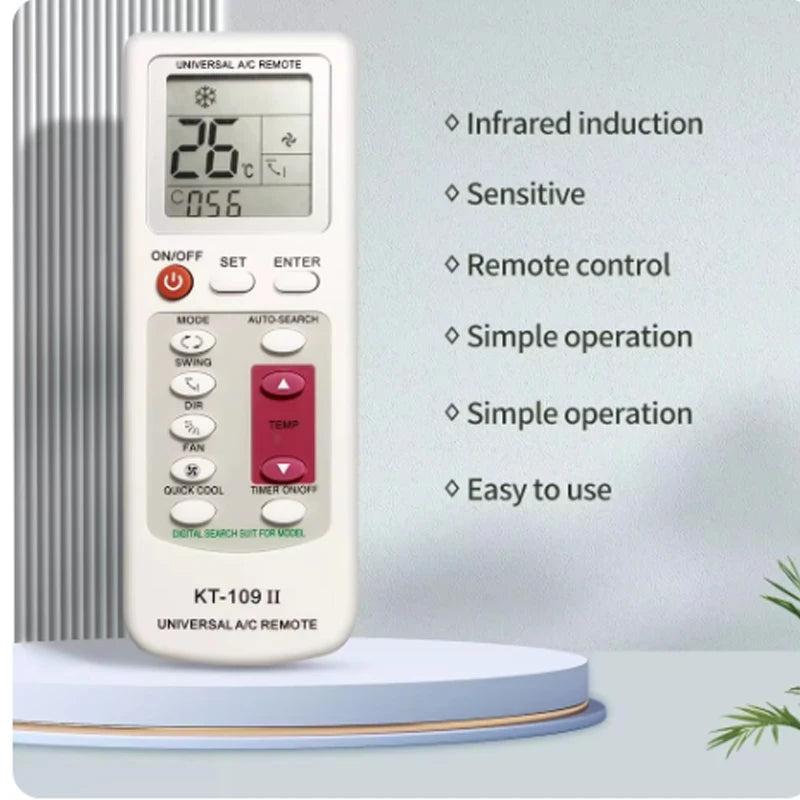 NEW KT109II Universal Air Conditioner Remote Control Replace