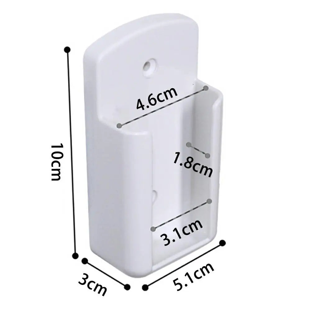 Universal White Air Conditioner Remote Control Mobile Phone Plug Holder Wall Mounted Box Storage For Air Conditioner TV