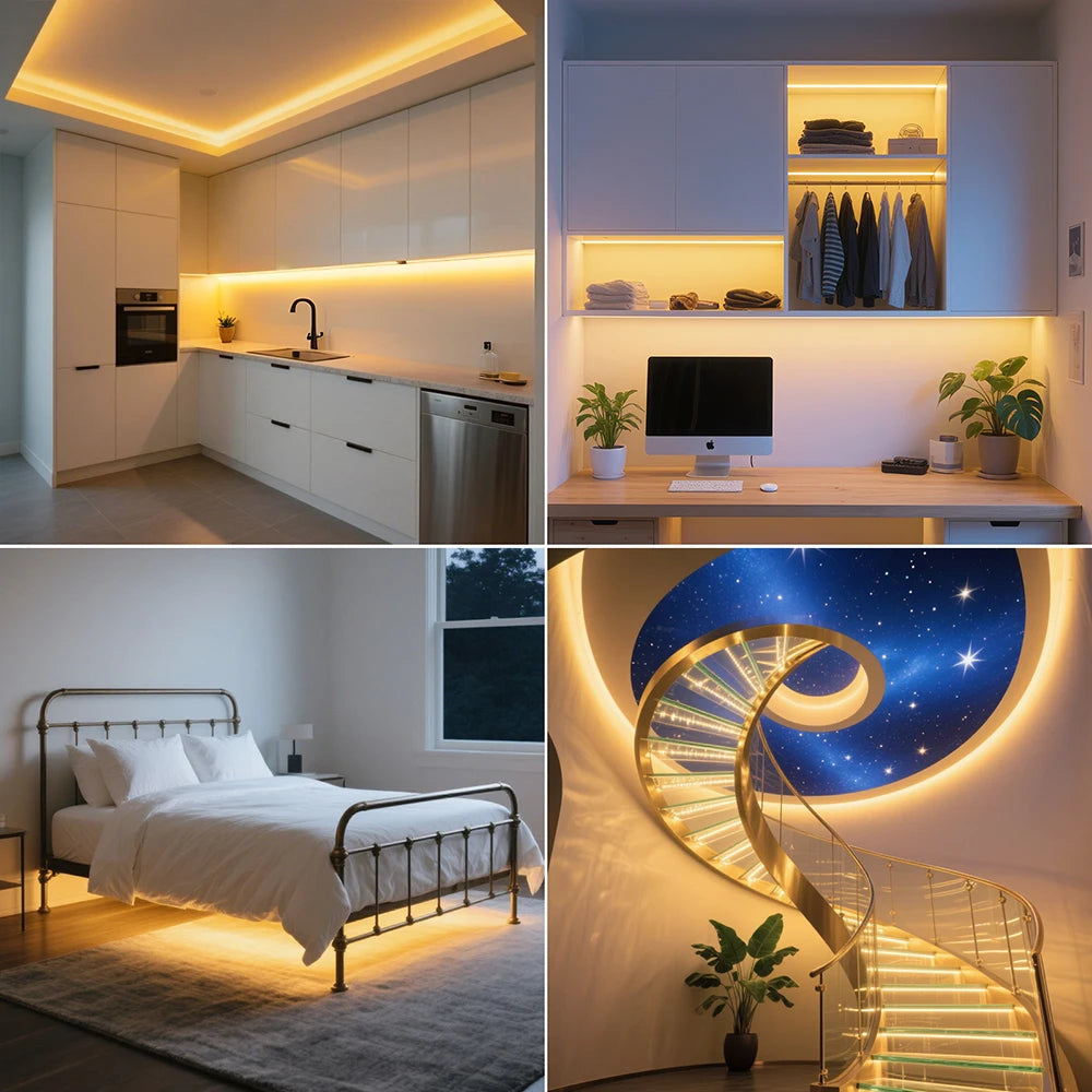220V Dimmable COB LED Neon Strip Light With Switch/Dimmer EU