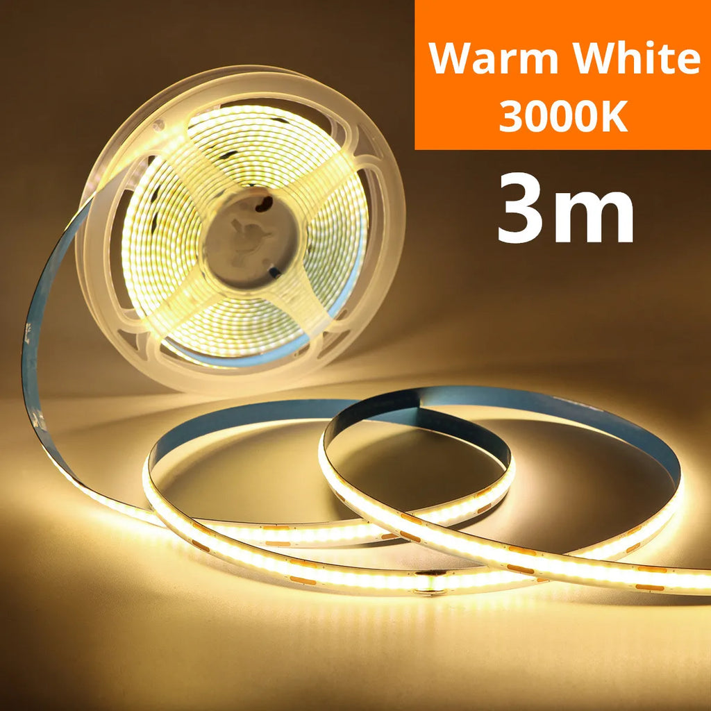 COB LED Strip Light 5V USB Waterproof With Button Switch Flexible Lamp Strip For TV Backlight Living Room Cabinet Decor Lighting