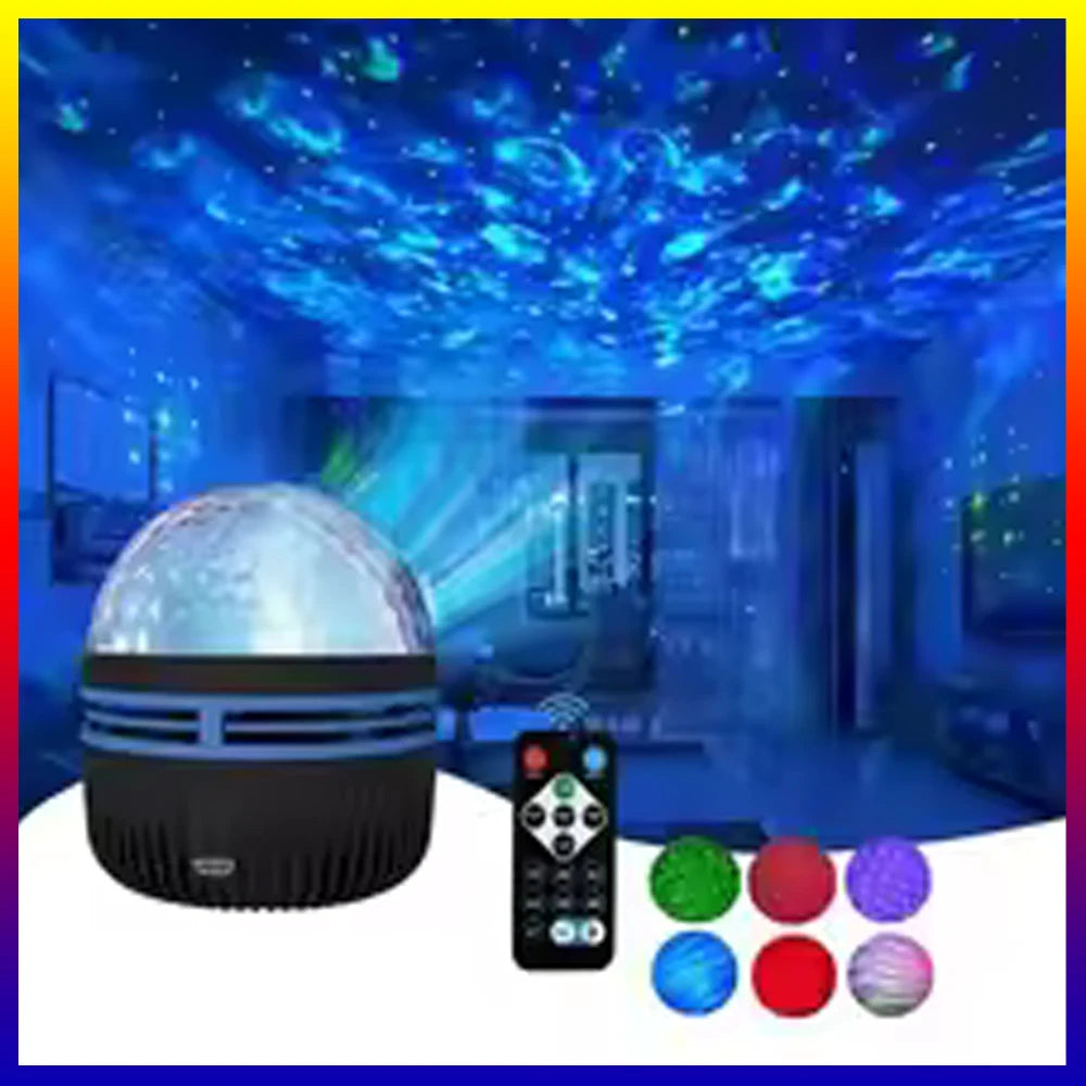 LED Starry Night Sky Projector Aurora USB Remote Control RGB Galaxy Light 7 Modes for Home Bedroom Game Room Party Decoration