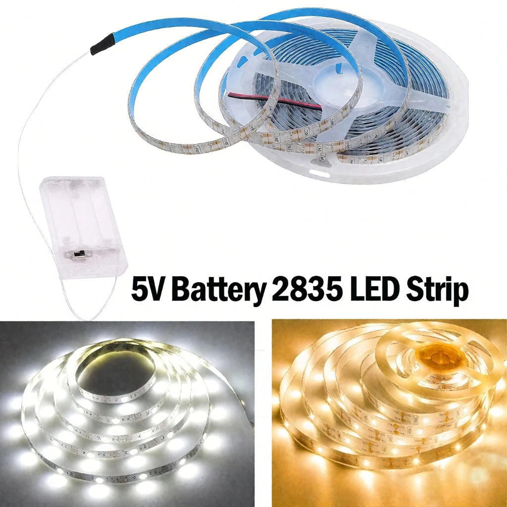 3AA Battery Power Led Strip Light 2835 1M 2M 3M 4M 5M Night 