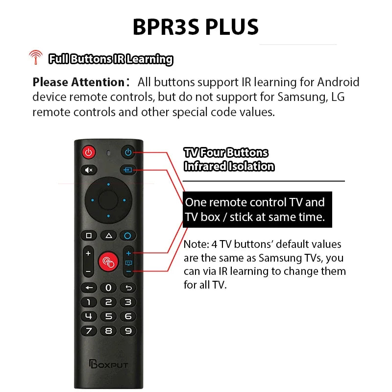 BOXPUT BPR3S Plus BPR2S Plus G10S Air Mouse Voice Remote Blu