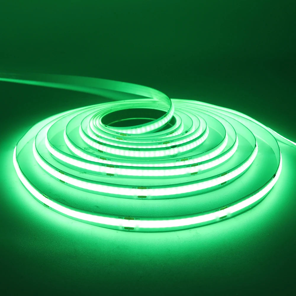 DC 12V COB Strip 320Leds/M Width 3MM 5MM 8MM White/Pink/Red/Yellow/Ice Blue/Green TV Backlight Flexible Ribbon Rope LED Light