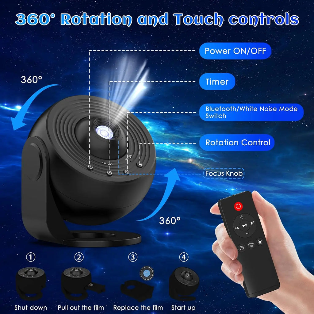 Star Projector Galaxy Pro Night Light 4K HD Lmage Disc Upgra