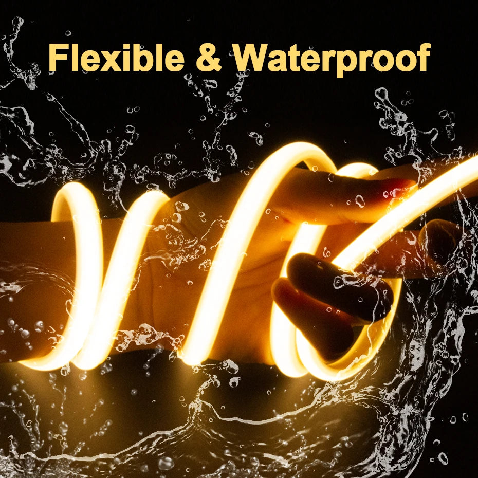 30m 50m LED COB Strip 220V 288LEDs/m COB Flexible Ribbon LED