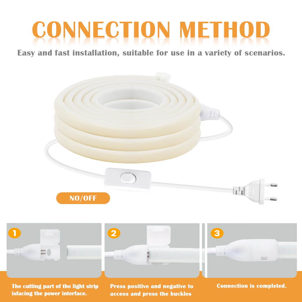 110V 220V COB LED Strip RA90 Super Bright 288LEDs/m Flexible