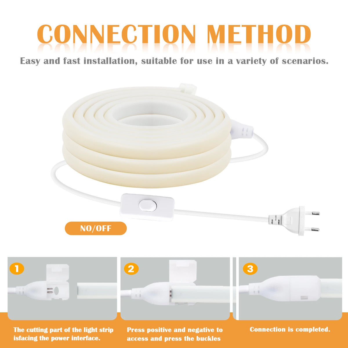 110V 220V COB LED Strip RA90 Super Bright 288LEDs/m Flexible