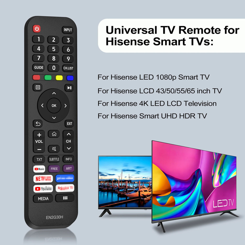 Universal Remote Control For Hisense LED 1080P Smart TVs/4K 