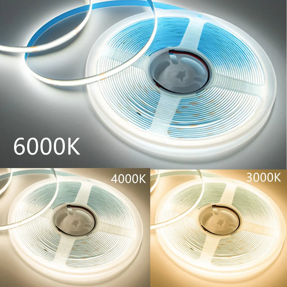 DC5V USB COB Led Strip Light With Dimmer Switch 8MM PCB Flex
