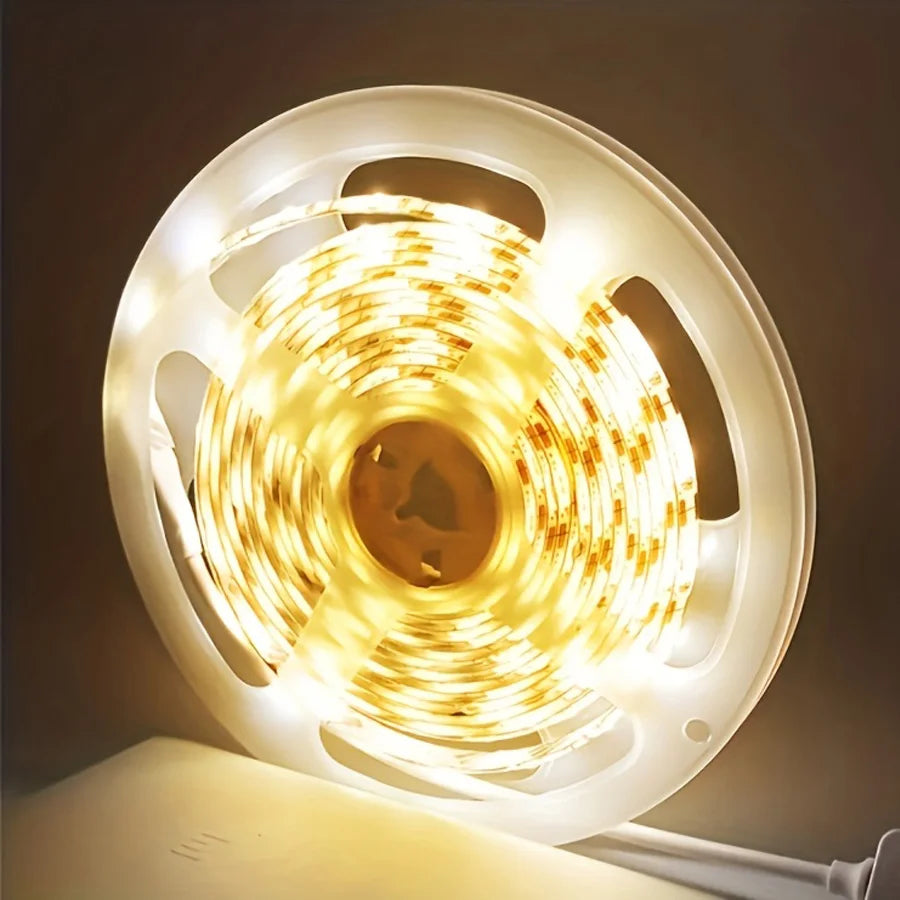 1/2/3/5/10M White LED Light Strips 5V Indoor LED Strip Lights Cool White Bi-Color Equipped with a Switch Button Easy to Ins