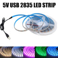 5V USB LED Strip Light with Adhesive Tape 2835 60LEDs Flexib
