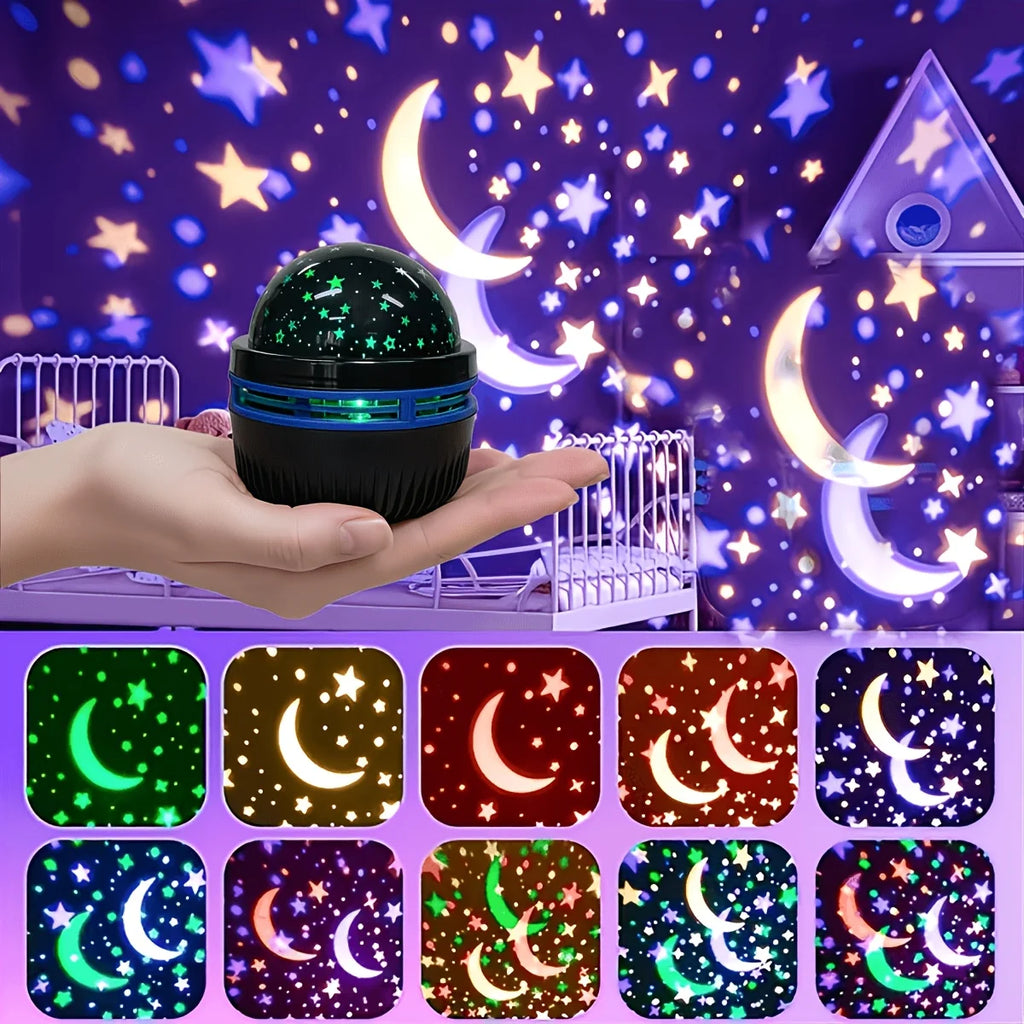 LED Starry Sky Night Lights USB Star Moon Projector Lamp 5V 