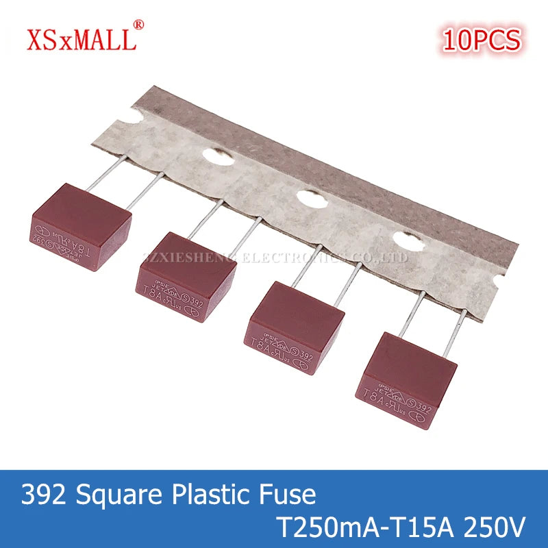 10PCS 392 Square Plastic Fuse T250mA 0.5A 1A 2A 3.15A 4A 5A 