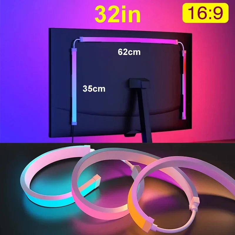 Computer Screen LED Sync Light Smart Gaming Strip Light Monitor RGB Screen Backlight Pickup for Gaming Room Atmosphere Decor