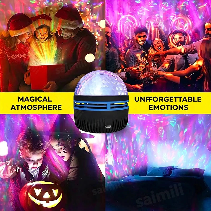 USB 5V Galaxy Aurora Projector Light Auto Rotating RGB Night