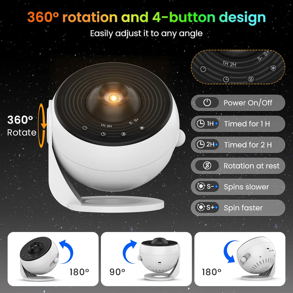 Upgrade 13 in 1 Starry Sky 4K HD Planetarium Galaxy Projecto