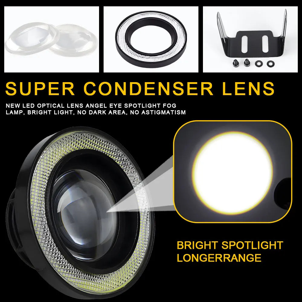 2.5 Inch Angel Eyes Halo Ring 12V Auto Modified Car LED Fog 