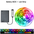 Battery Led Strip Lights RGB Led Strip Flexible Ribbon with 3Key Control Luces Led Tape Lights for Room Decor TV Backlights