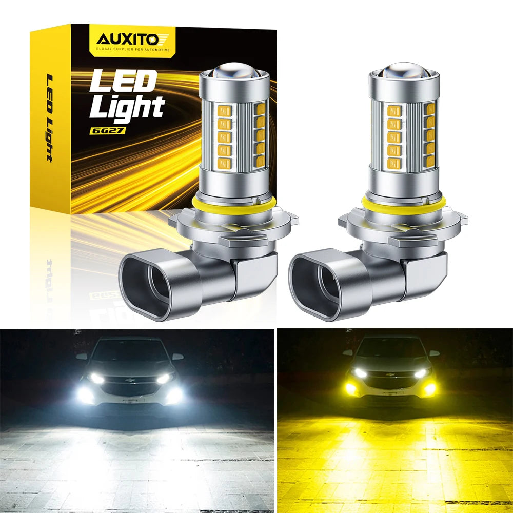AUXITO 2Pcs 9006 HB4 LED Fog Light 3000k Yellow DRL Driving 