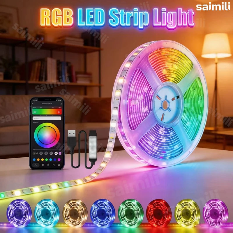 RGB LED Strip Lights 5V USB TV Backlight Music Sync Color Ch